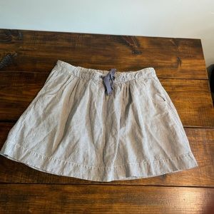 J. Crew Seersucker Linen Blend Pull On Skirt Sz L